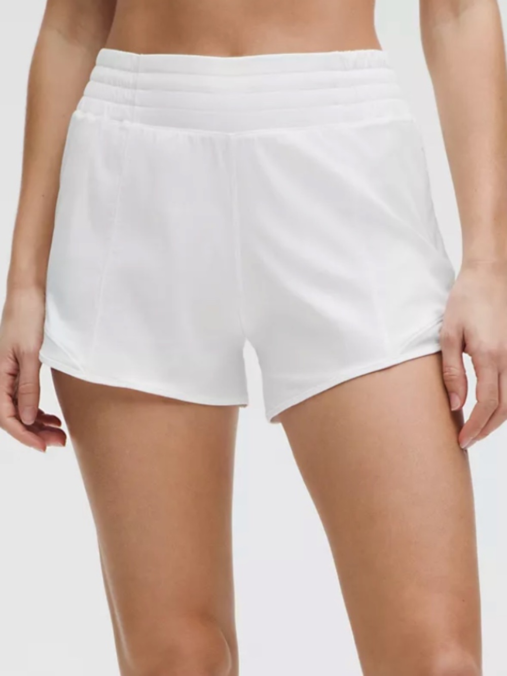Lululemon White Hotty Hot High-Rise Lined Short 4" Size 4